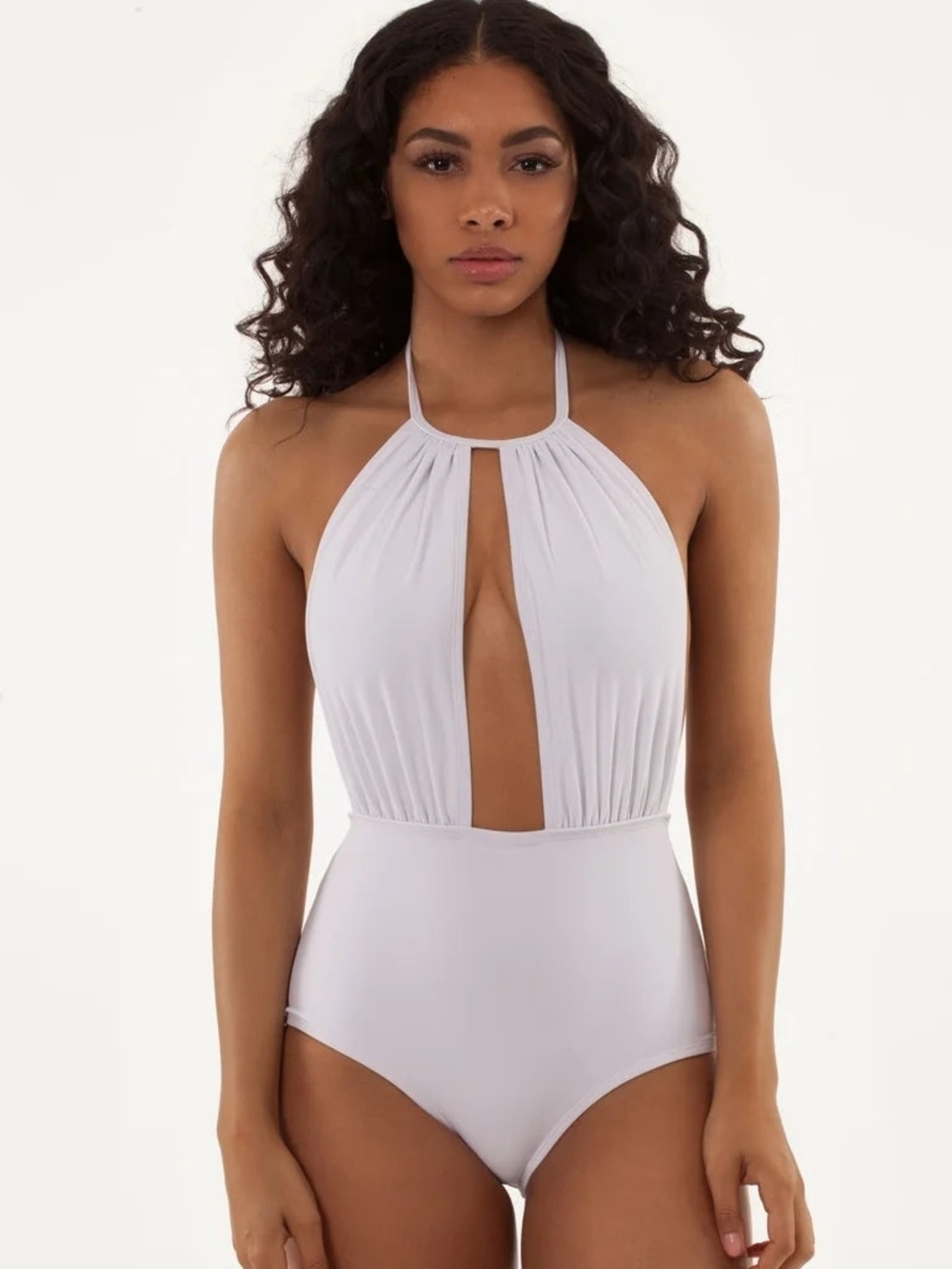Mint Swim Fiona One-Piece Swimsuit, Size LARGE in White